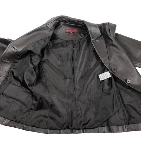 Margaret Godfrey Brown Leather Jacket Small - Picture 6 of 10